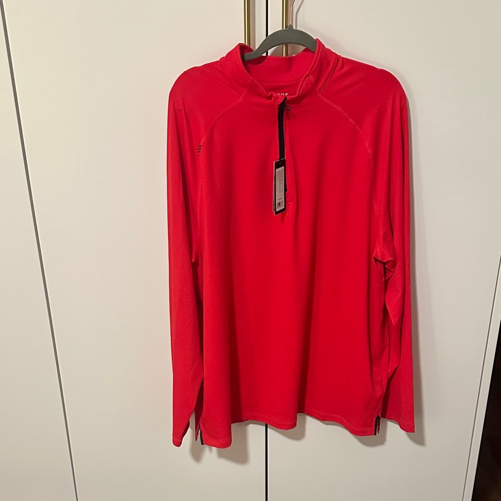 Rhone Bright Red Quarter Zip Top XXL